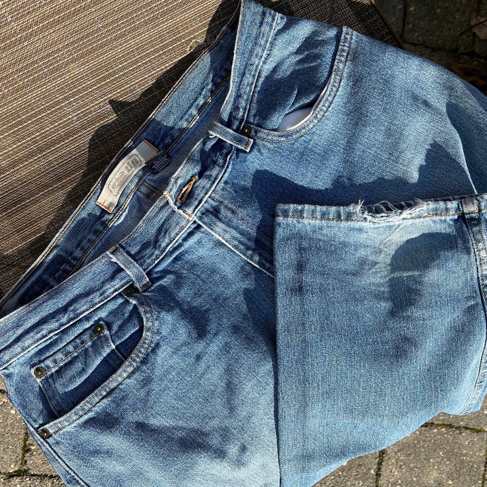 men blue 100%cotton jean pant 36x32